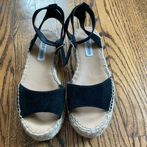 Steve Madden Black Espadrille Sandals - Size 6